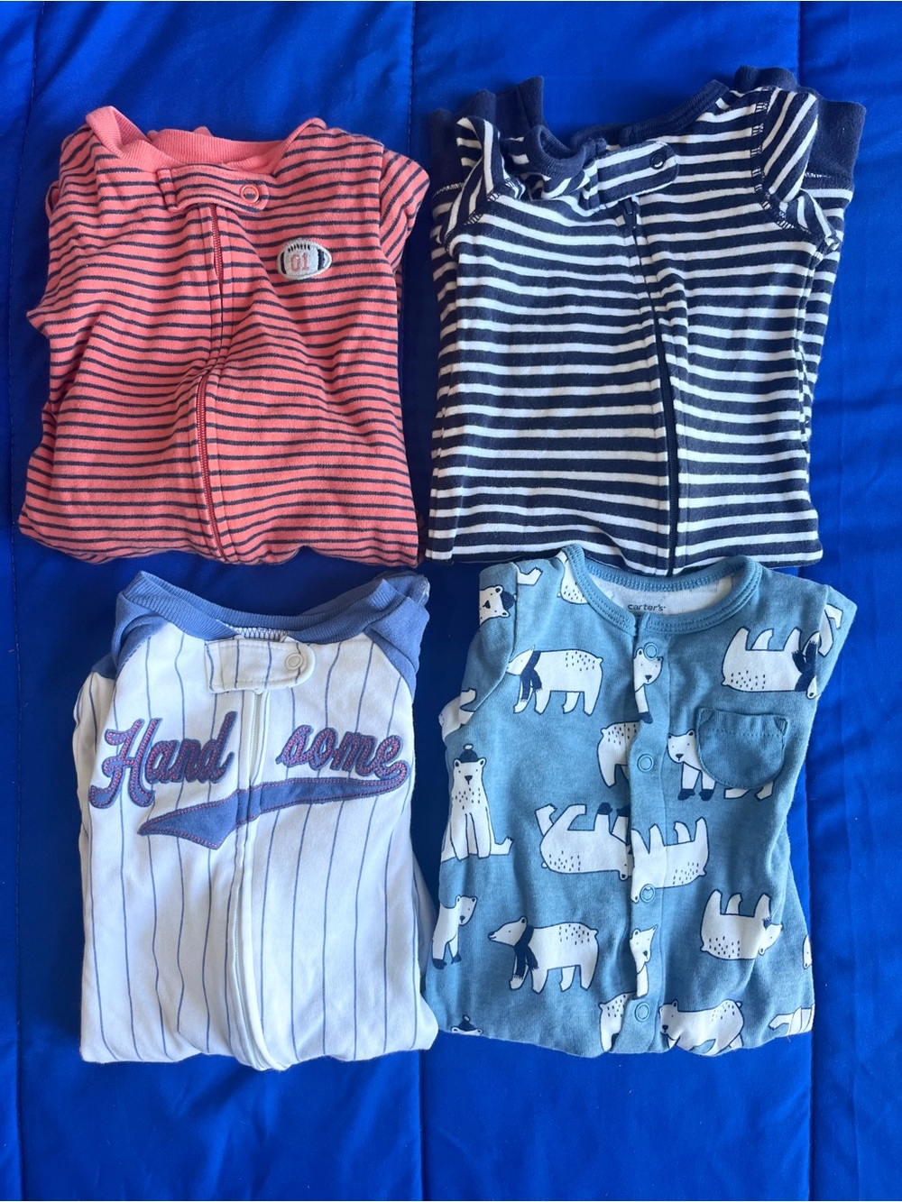CARTER’S Baby Boy Pajama Bundle Lot 6 Months (4)